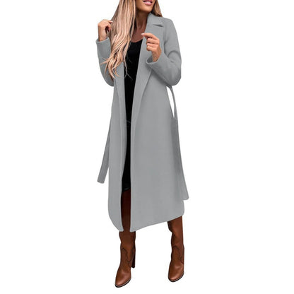 Long Manteau en Laine Lacé